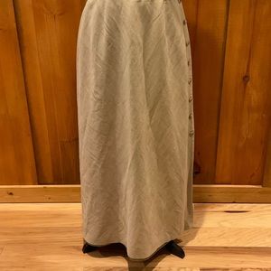 Talbots Silk/linen Side Button Skirt Size 12